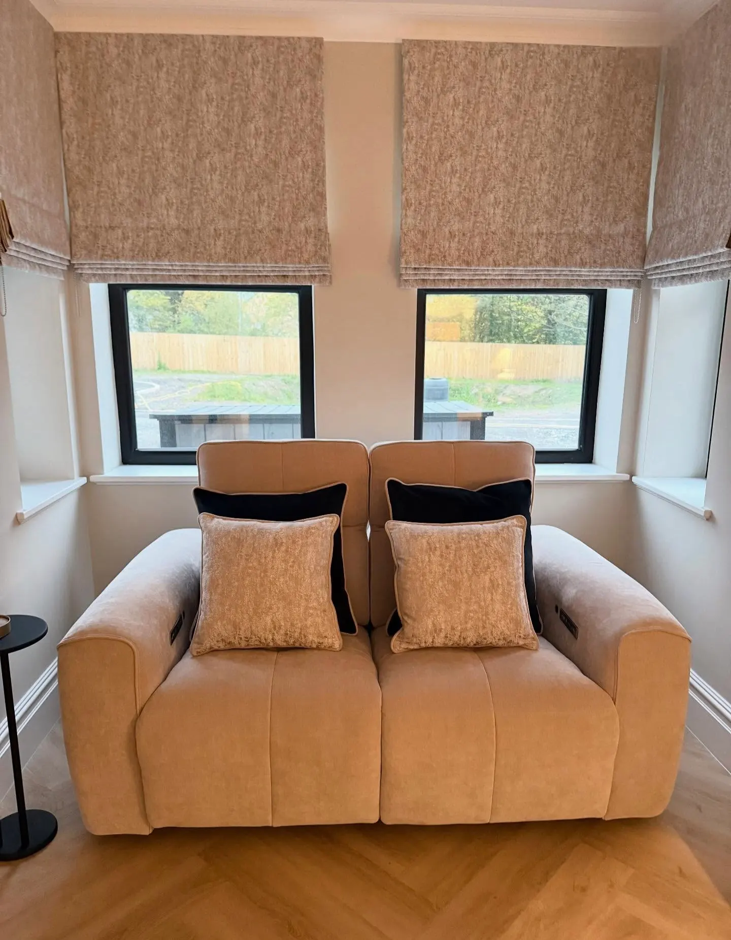 Fabric Roman blind with soft folds – Erdington Blinds